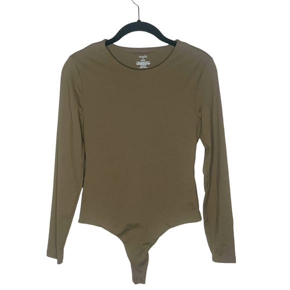 nuuds Tops - NUUDS Mocha Long Sleeve Crewneck Bodysuit